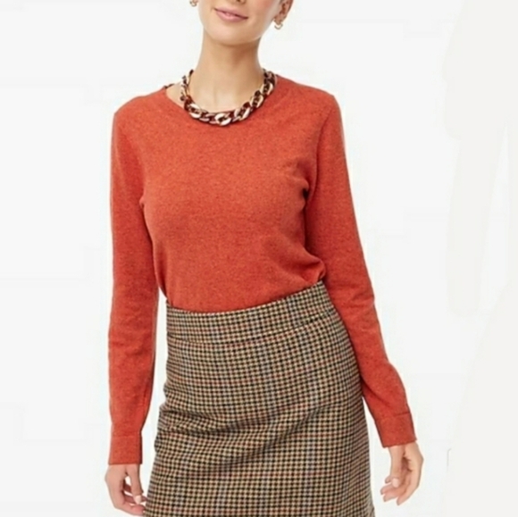 NEW J. Crew Cotton Wool Teddies Sweater Heather Burnished Rust Cabincore Comfy - Picture 9 of 14